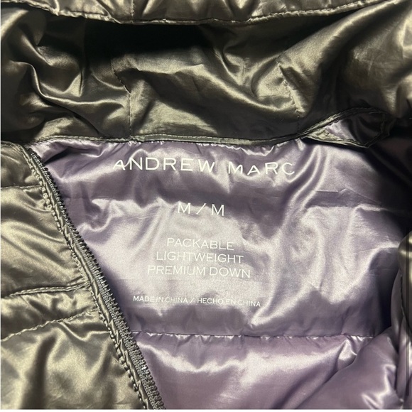 Andrew Marc Metallic Puffer Jacket - Picture 2 of 6